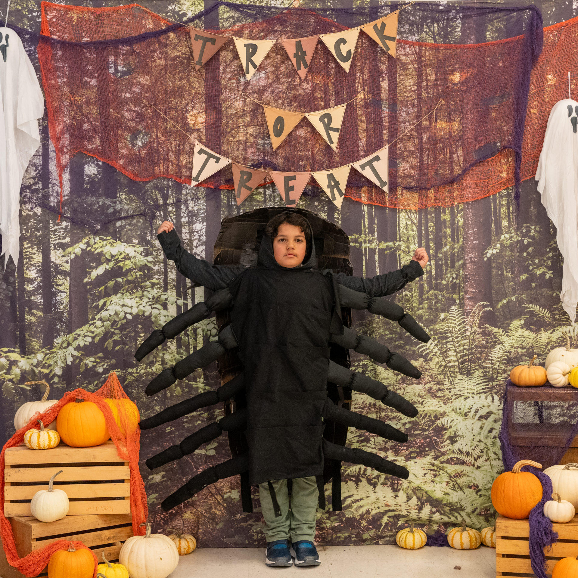person posing in halloween costume