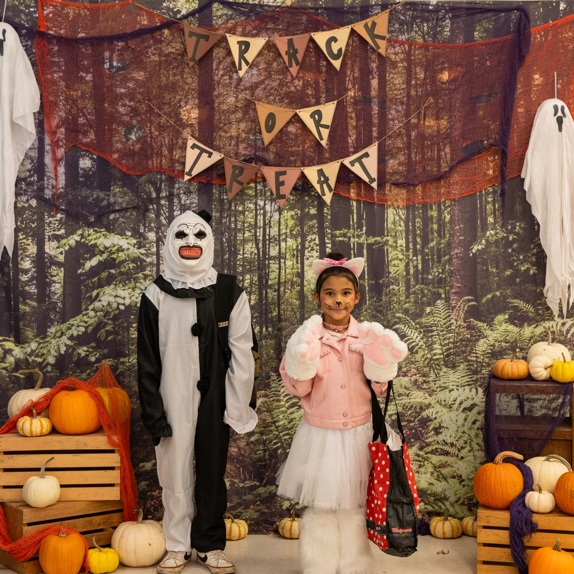 person posing in halloween costume