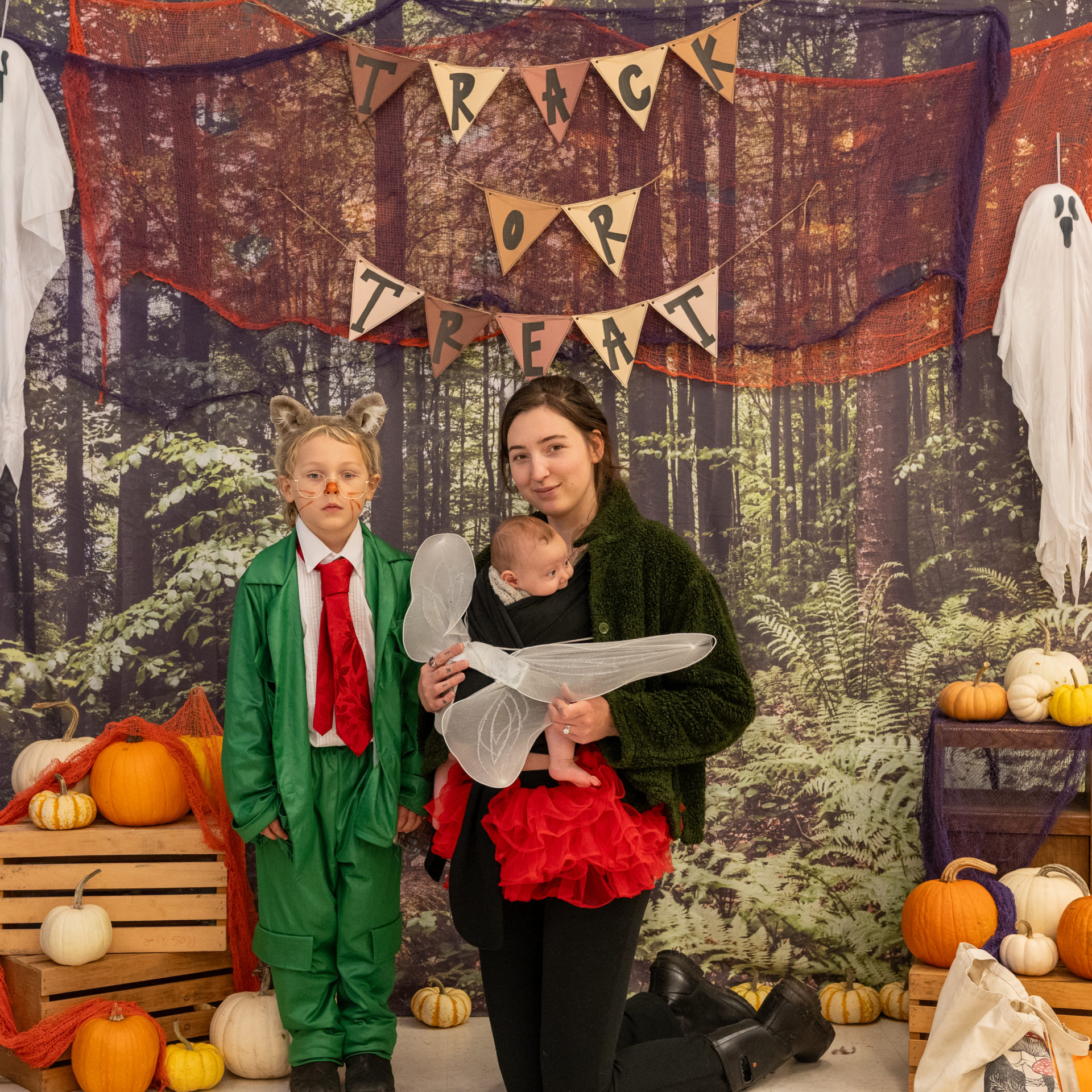 person posing in halloween costume