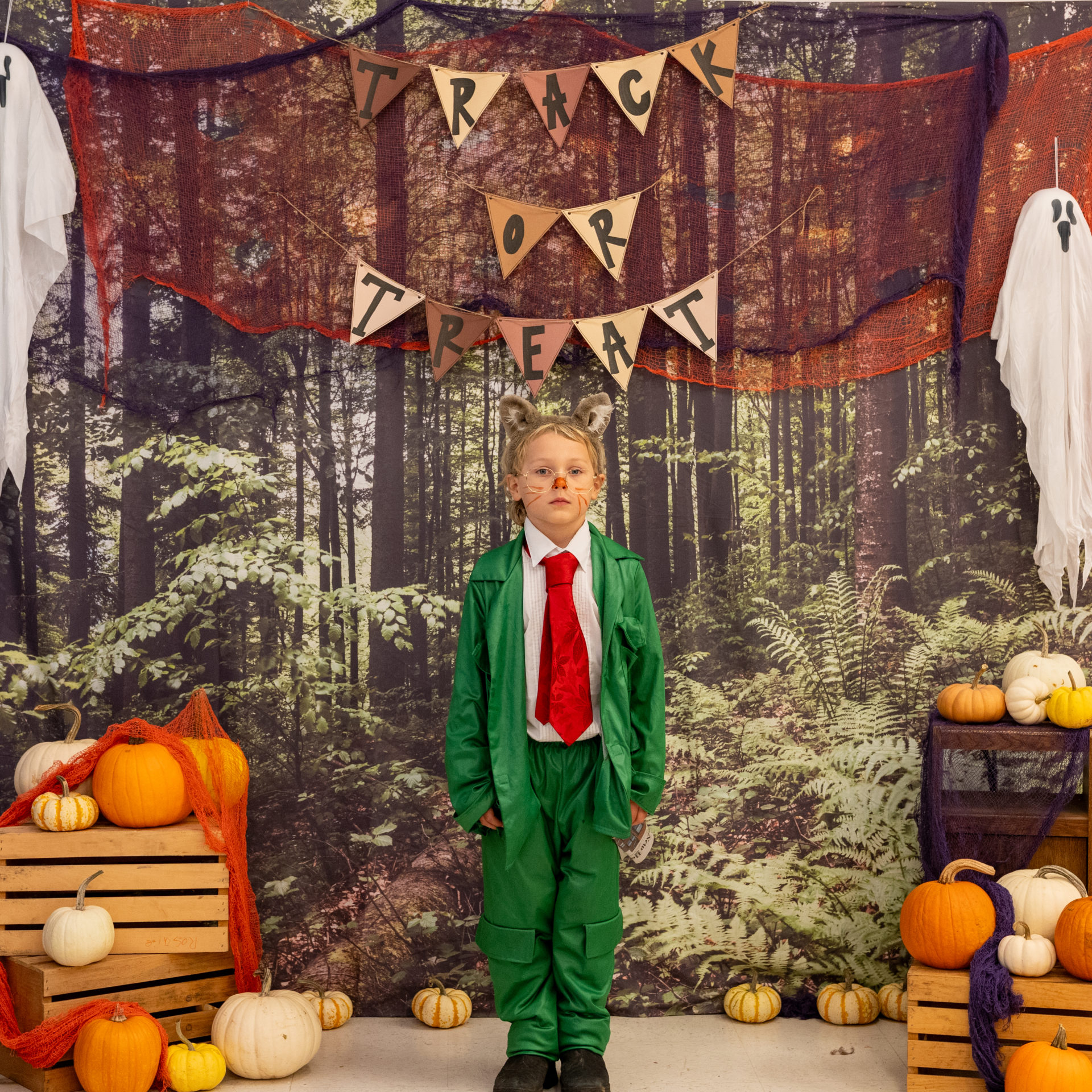 person posing in halloween costume