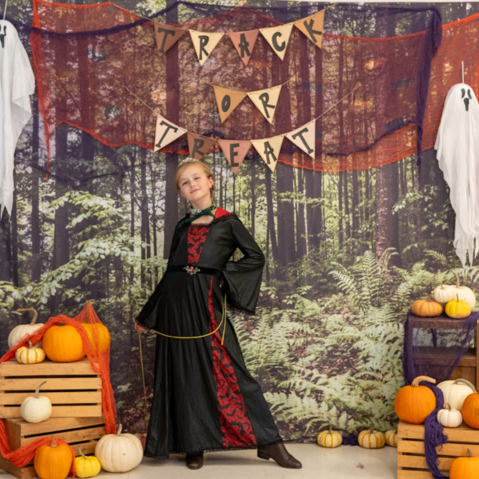 person posing in halloween costume
